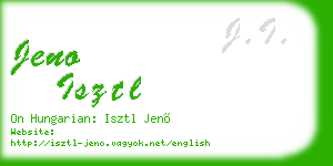 jeno isztl business card